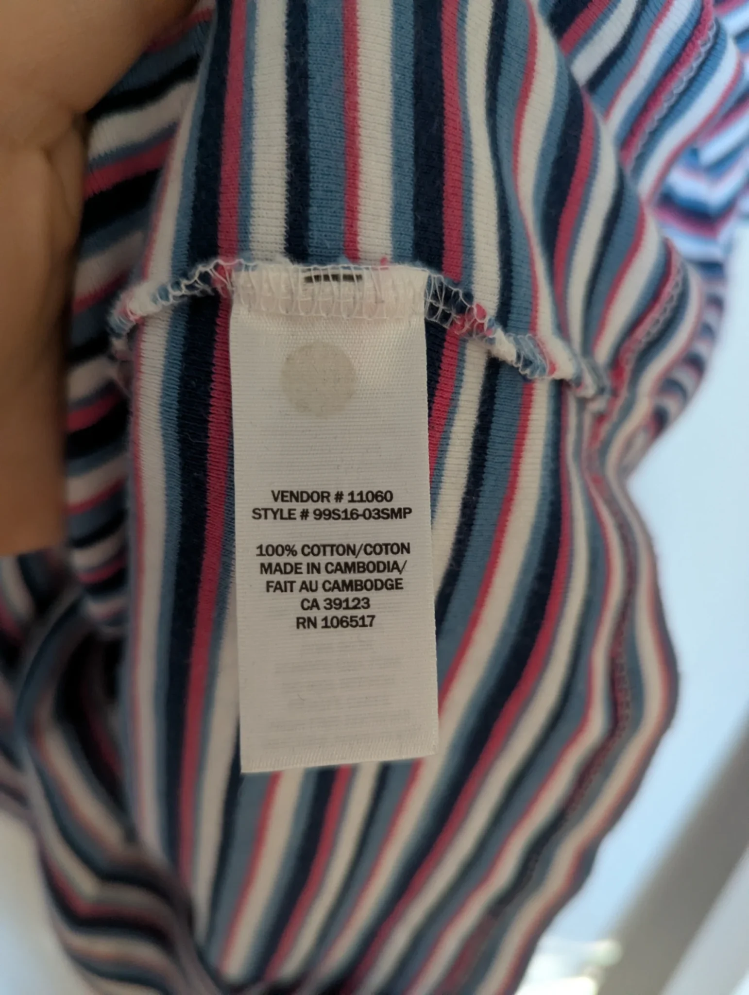 Image for T-shirt en coton ligné