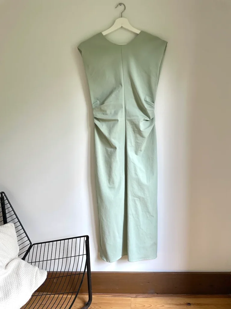 Image for Robe midi vert sauge Zara à manches courtes