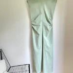 Thumbnail for Robe midi vert sauge Zara à manches courtes