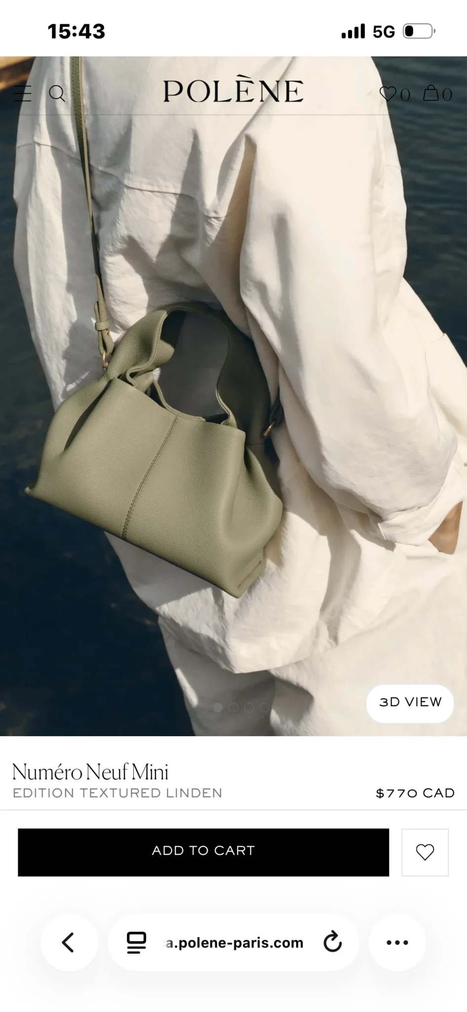 Image for Sac Polene numéro 9 mini couleur jaune