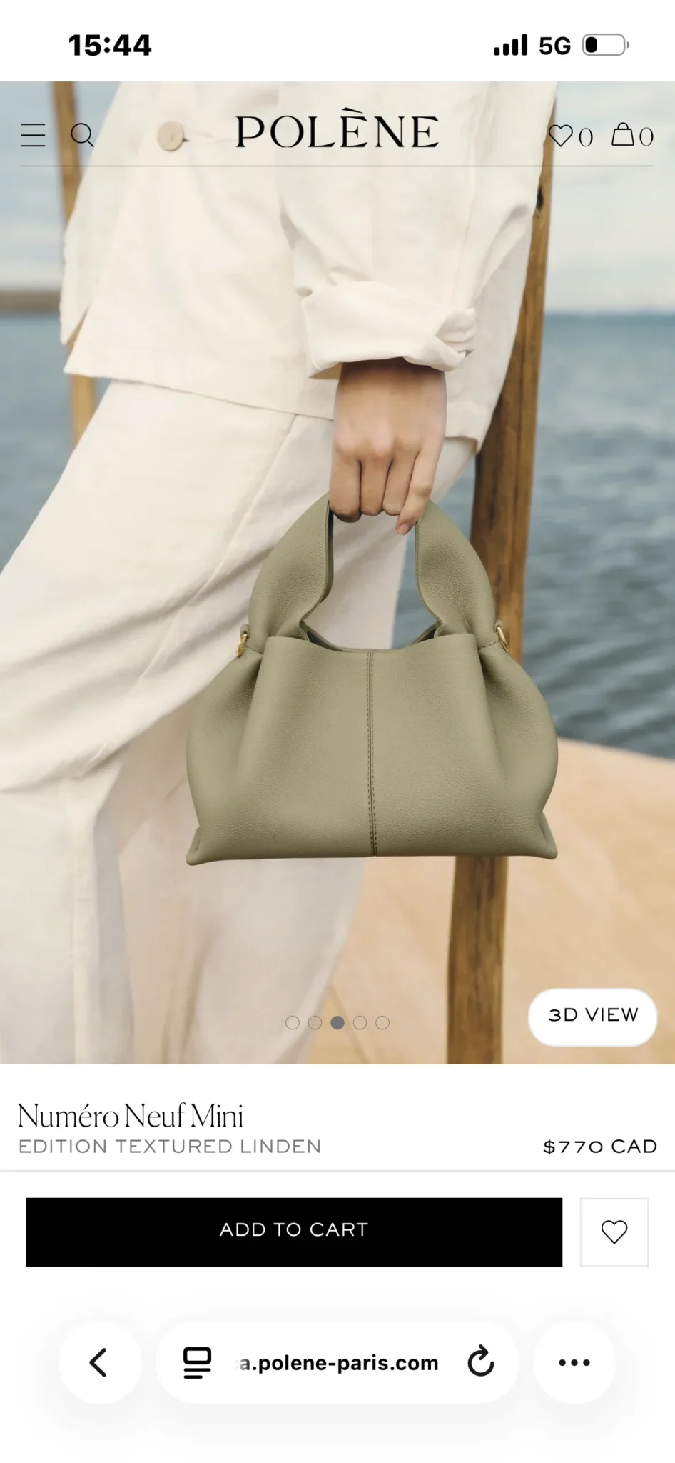 Image for Sac Polene numéro 9 mini couleur jaune