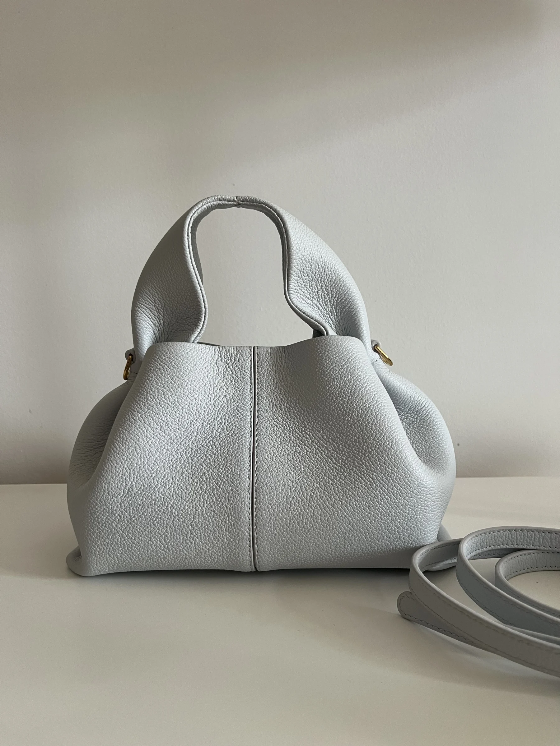 Sac Polene numéro 9 mini bleu ciel Polene seconde main