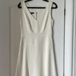 Featured thumbnail for Judith & Charles dress size 4 white trapeze cut
