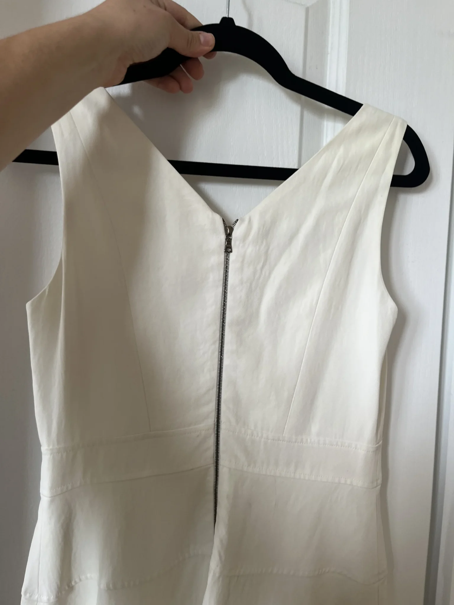 Image for Judith & Charles dress size 4 white trapeze cut