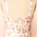 Thumbnail for Robe satinée rose fleuris Storia taille L