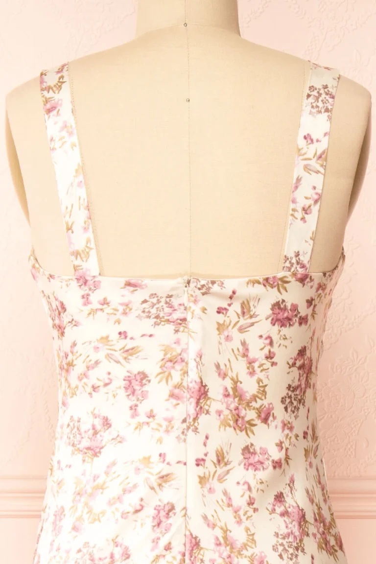 Image for Robe satinée rose fleuris Storia taille L