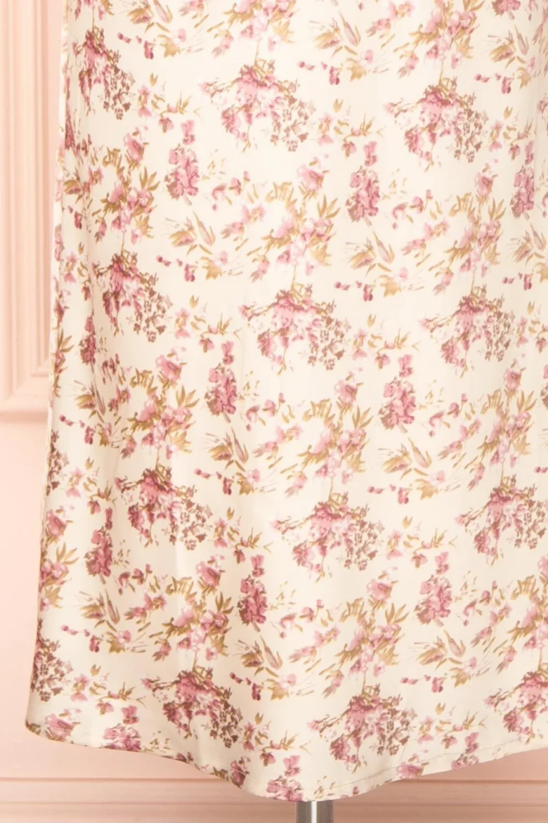 Image for Robe satinée rose fleuris Storia taille L