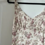 Thumbnail for Robe satinée rose fleuris Storia taille L