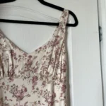 Thumbnail for Robe satinée rose fleuris Storia taille L
