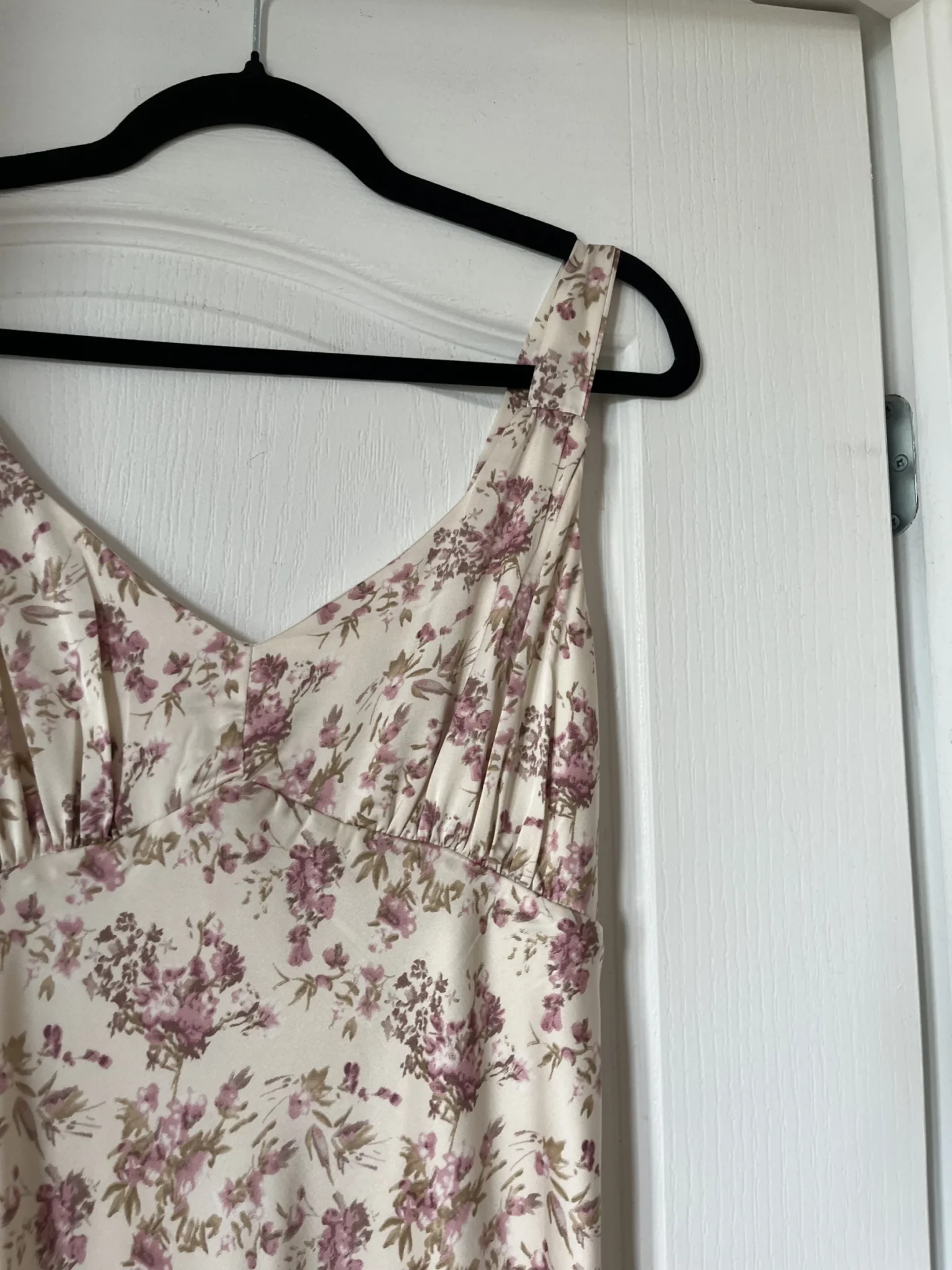 Image for Robe satinée rose fleuris Storia taille L