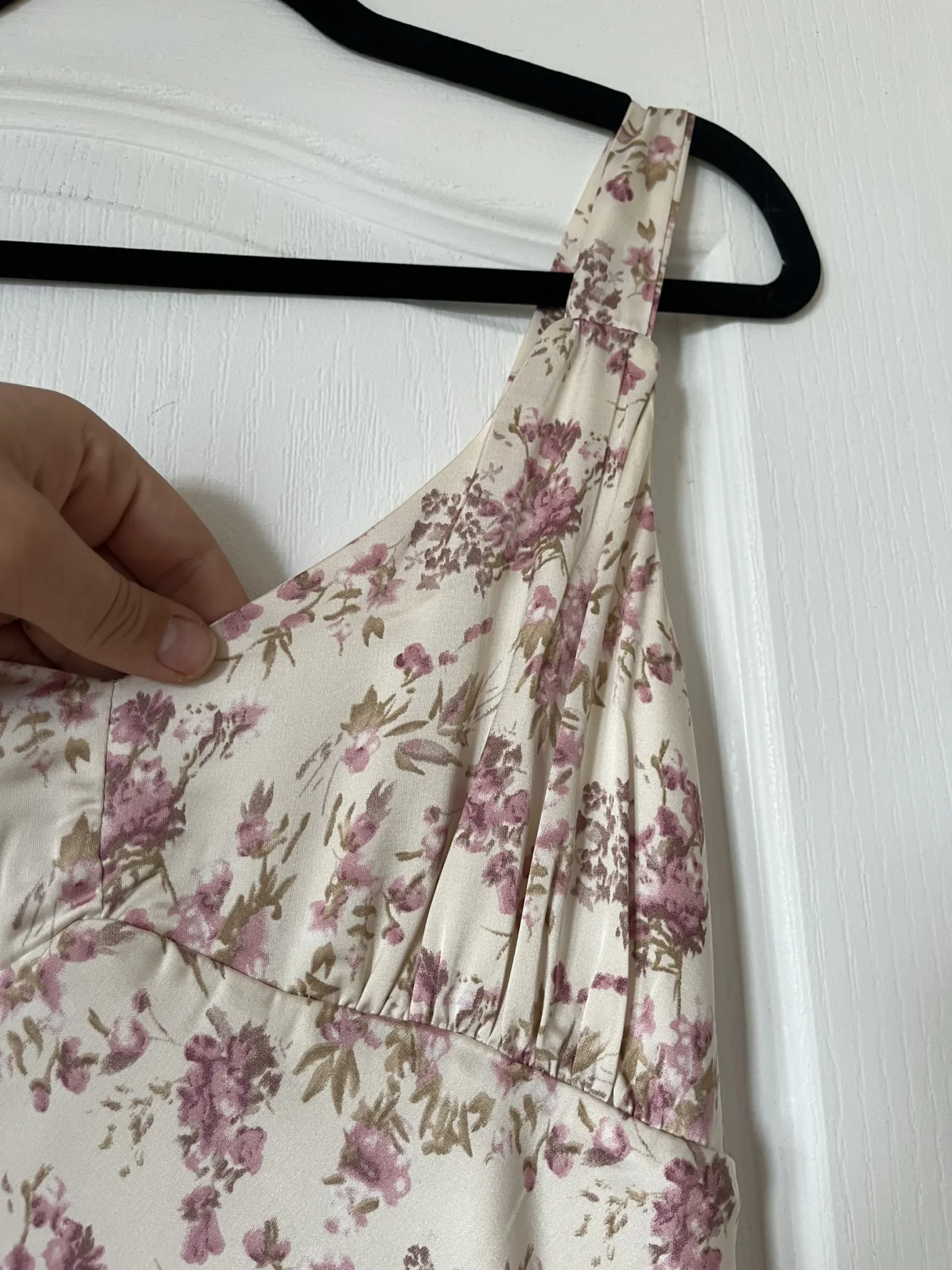 Image for Robe satinée rose fleuris Storia taille L