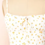 Thumbnail for Robe blanche fleuris orange taille M Glamourous
