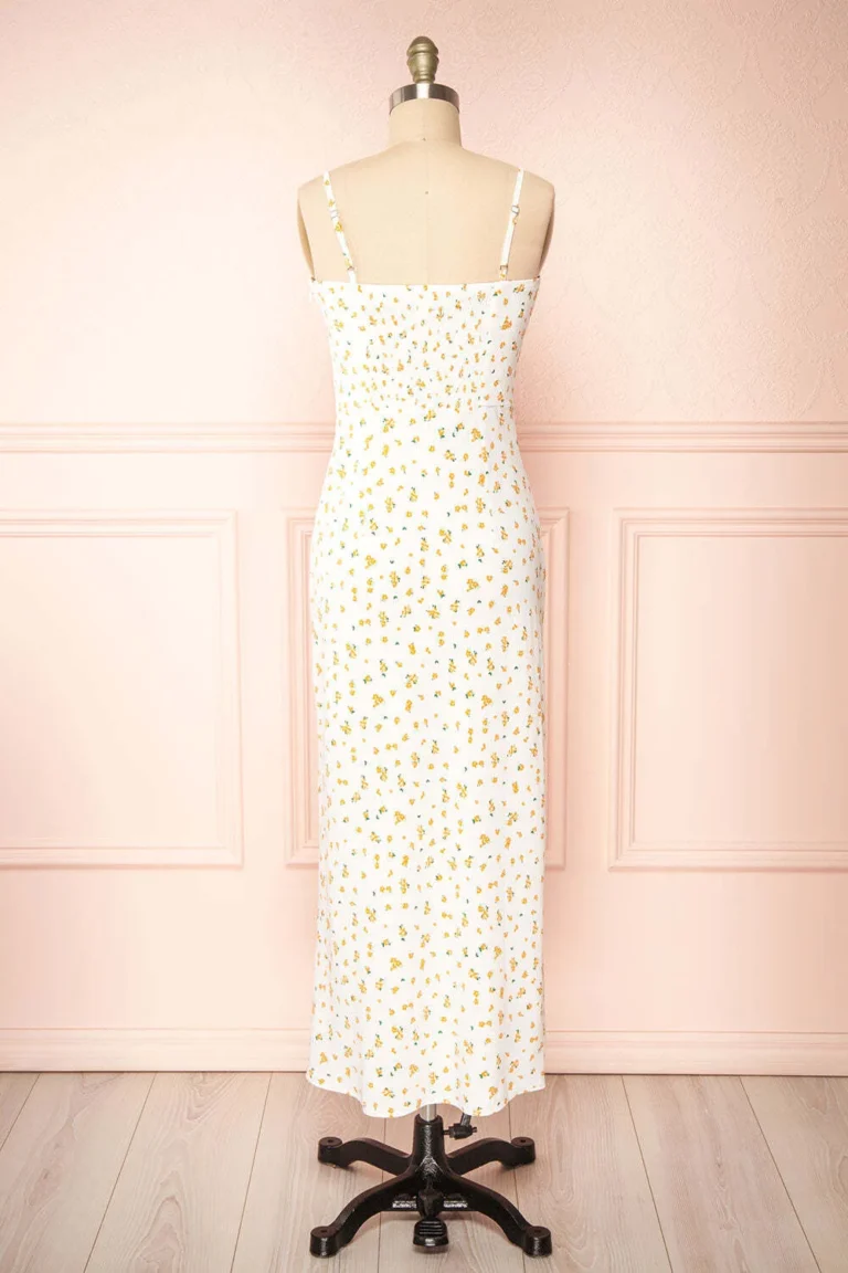 Image for Robe blanche fleuris orange taille M Glamourous