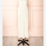 Thumbnail for Robe blanche fleuris orange taille M Glamourous