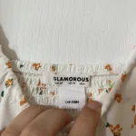 Thumbnail for Robe blanche fleuris orange taille M Glamourous