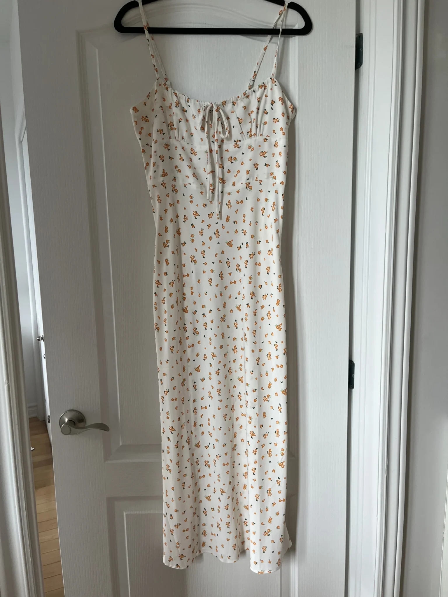 Image for Robe blanche fleuris orange taille M Glamourous