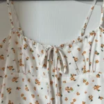 Thumbnail for Robe blanche fleuris orange taille M Glamourous