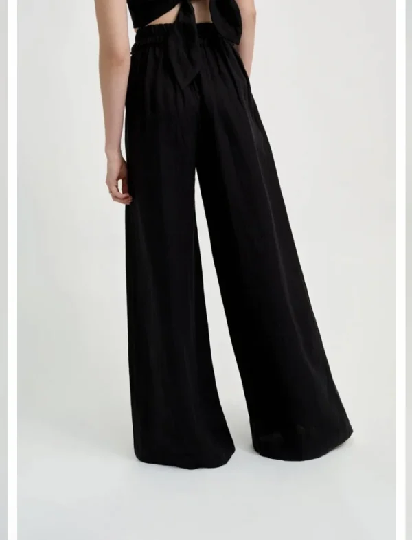 Image for Pantalon ample noir 💯 lin