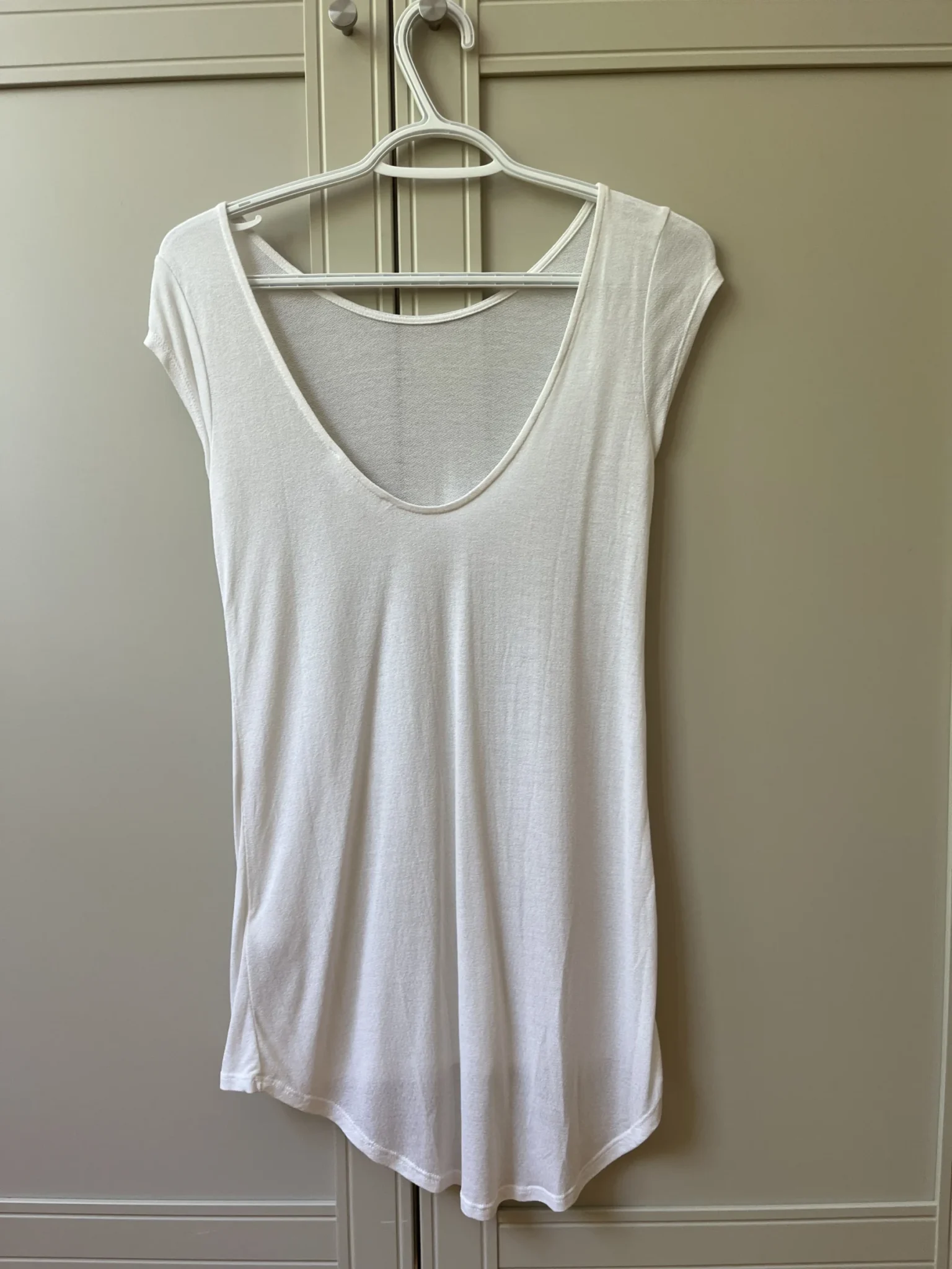 Image for T shirt dos ouvert blanc