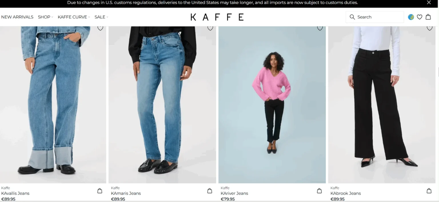 Image for Lot de 3 jeans KAFFE taille 34