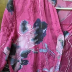 Thumbnail for Magnifique robe fuchsia 100 % lin à motif floral