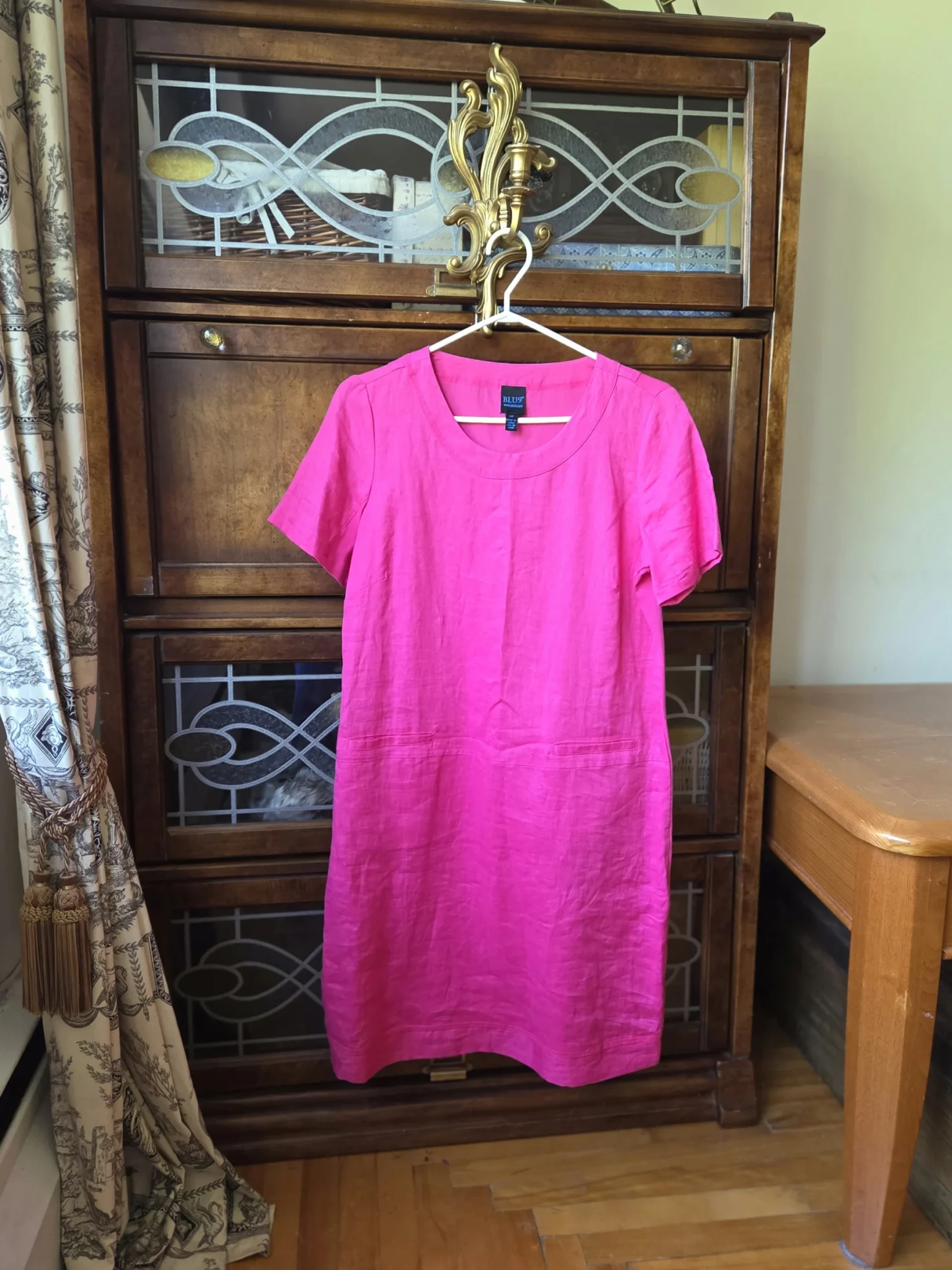 Image for Robe fuchsia éclatante 100 % lin