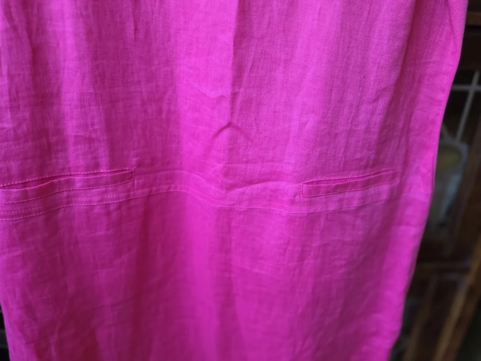 Image for Robe fuchsia éclatante 100 % lin