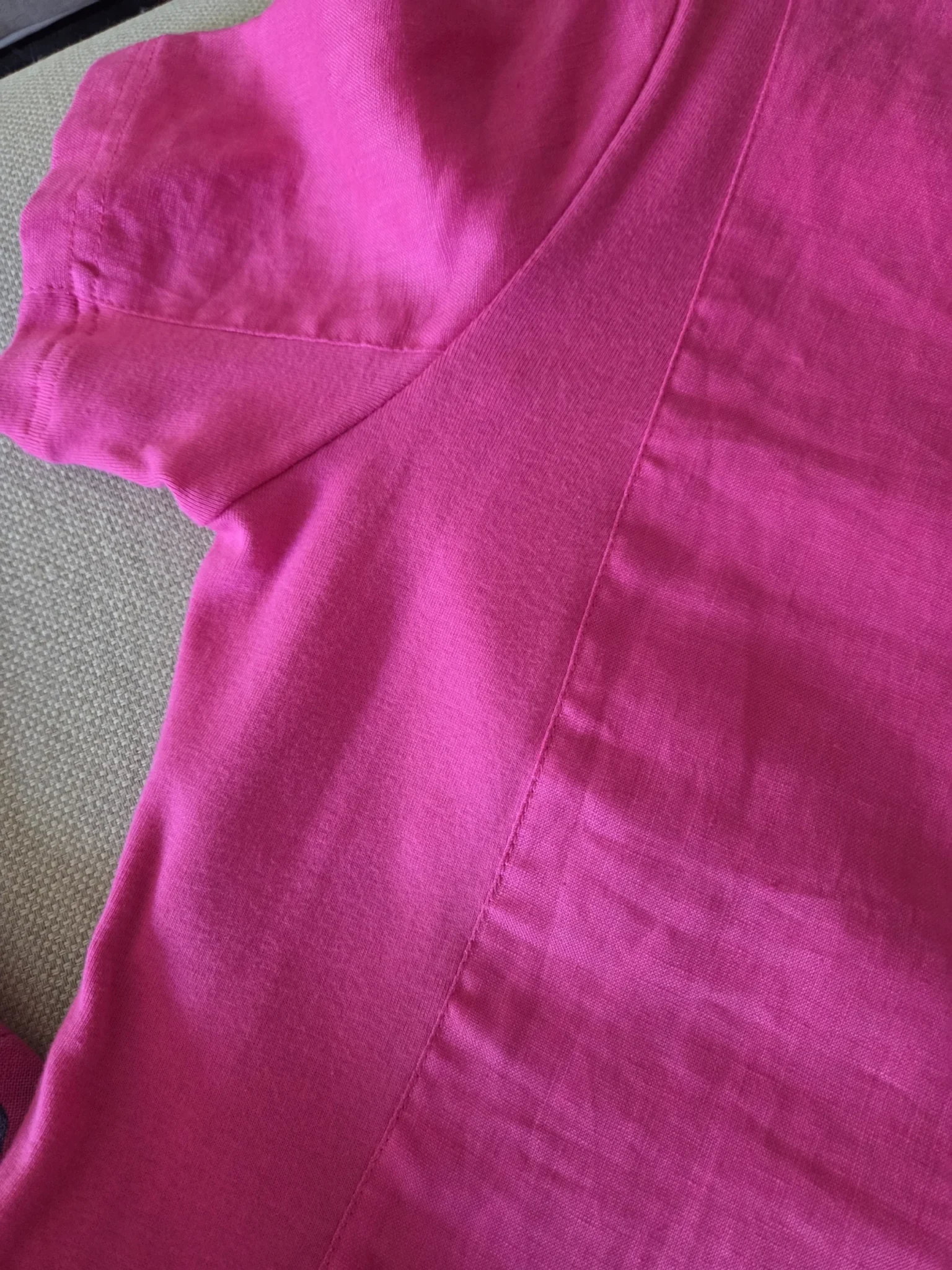 Image for Robe fuchsia éclatante 100 % lin