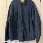 Featured thumbnail for Veste Wrangler pour homme doublée en sherpa épais – Bleu – XL
