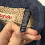Thumbnail for Veste Wrangler pour homme doublée en sherpa épais – Bleu – XL