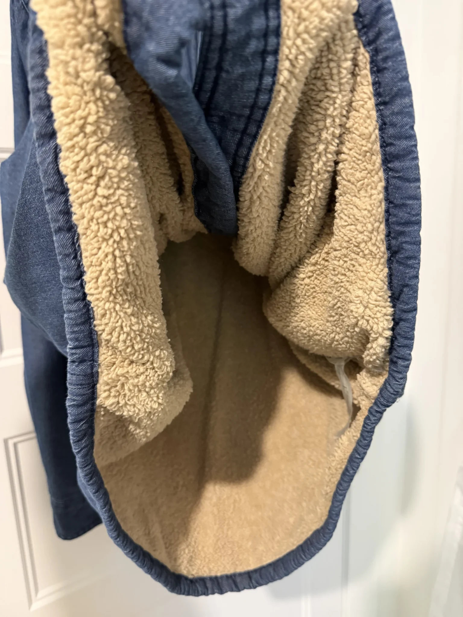 Image for Veste Wrangler pour homme doublée en sherpa épais – Bleu – XL