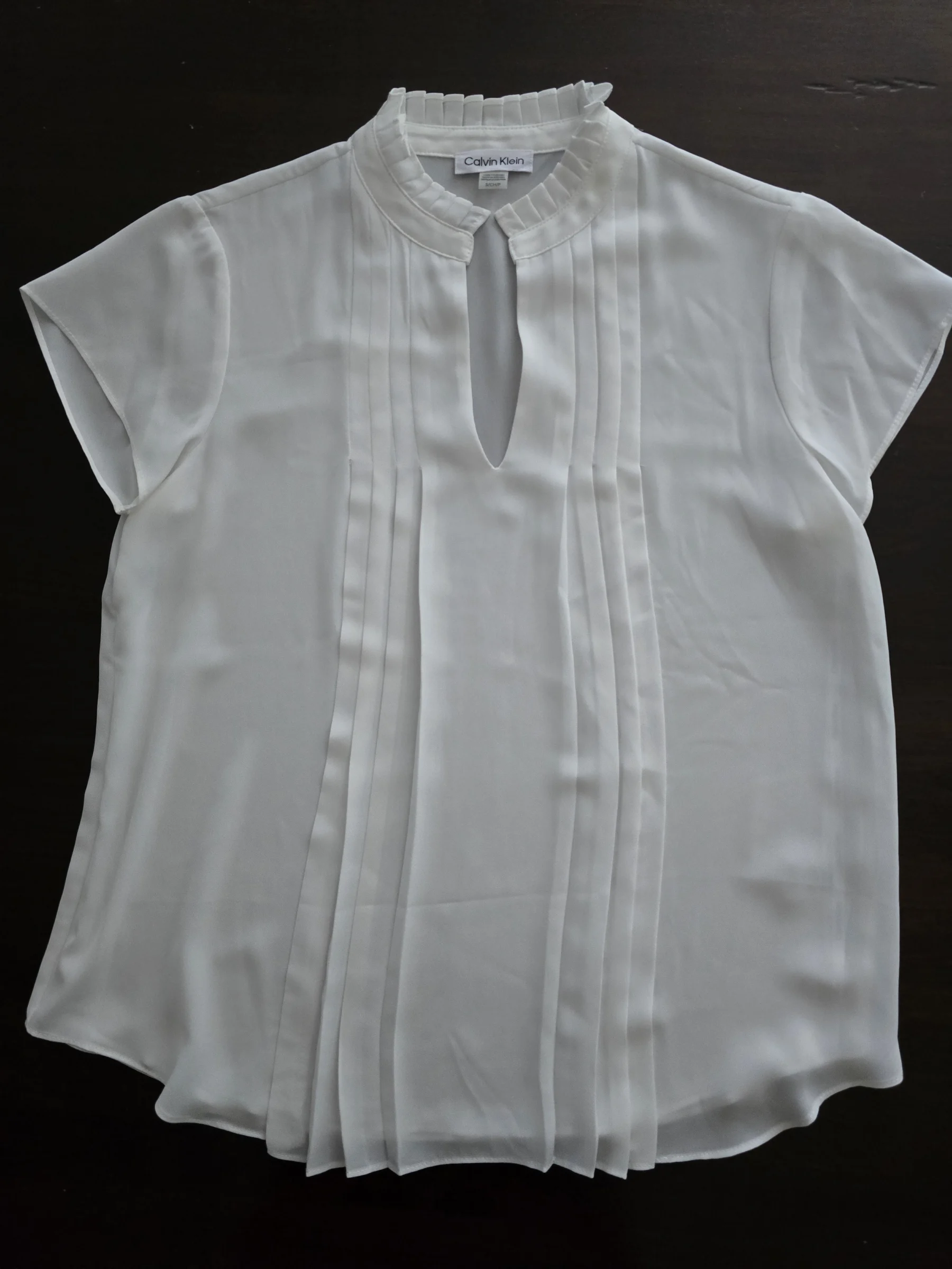 🌟 Blouse blanche manches courtes Calvin Klein seconde main