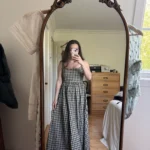 Thumbnail for Robe maxi Princess Polly gingham