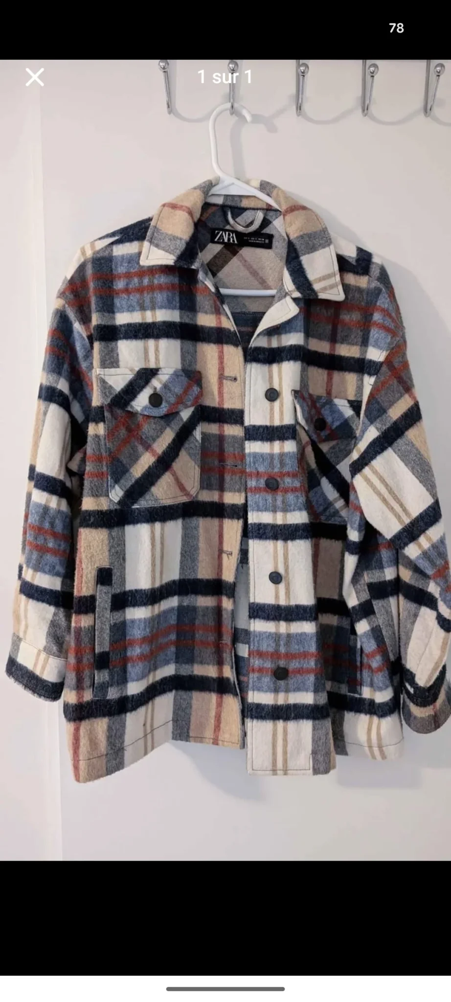 Featured image for Veste Zara à carreaux