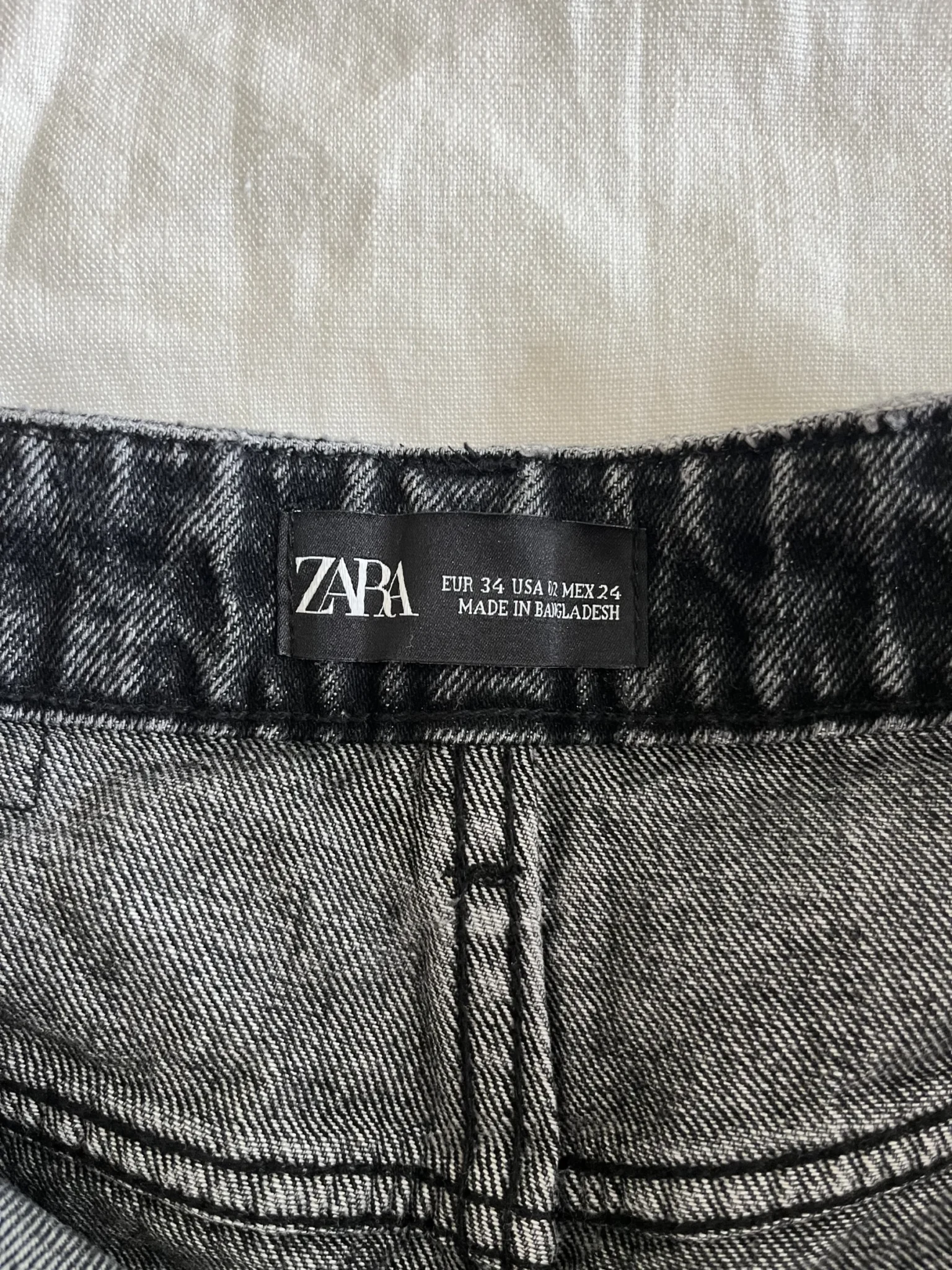 Image for Short Zara en jeans noir