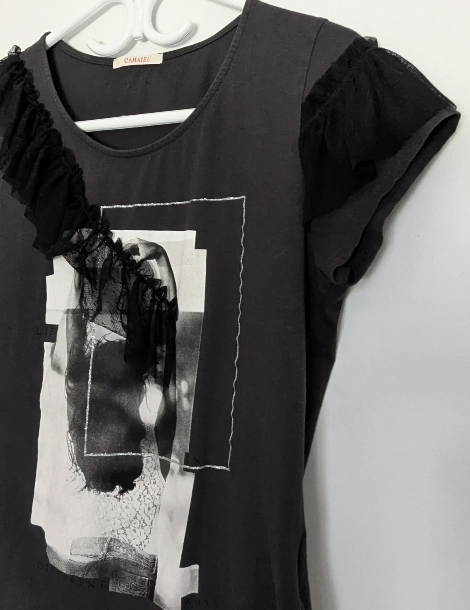 Image for Tee-shirt fantaisie gris foncé