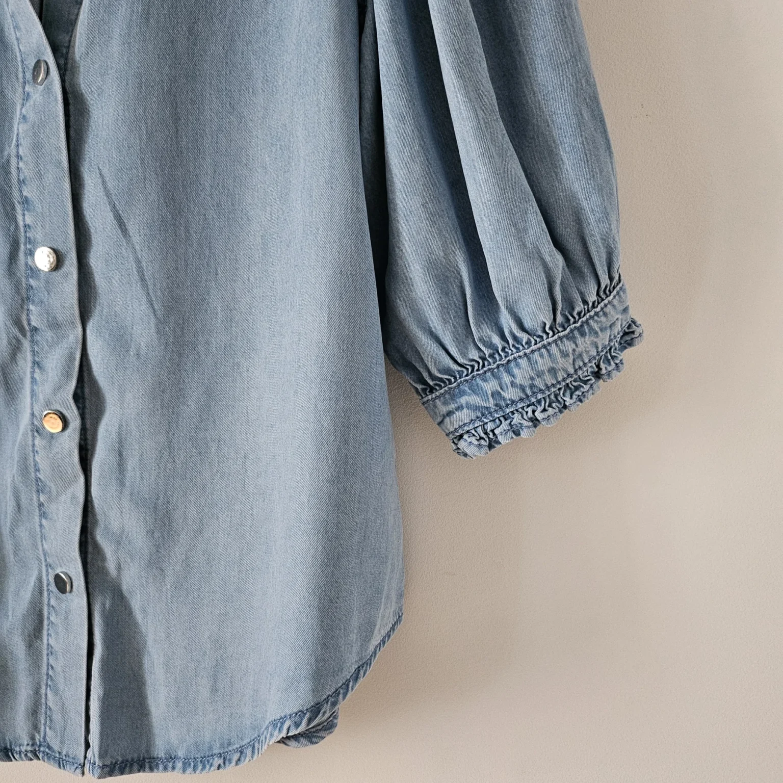 Image for Blouse en tencel manches bouffantes