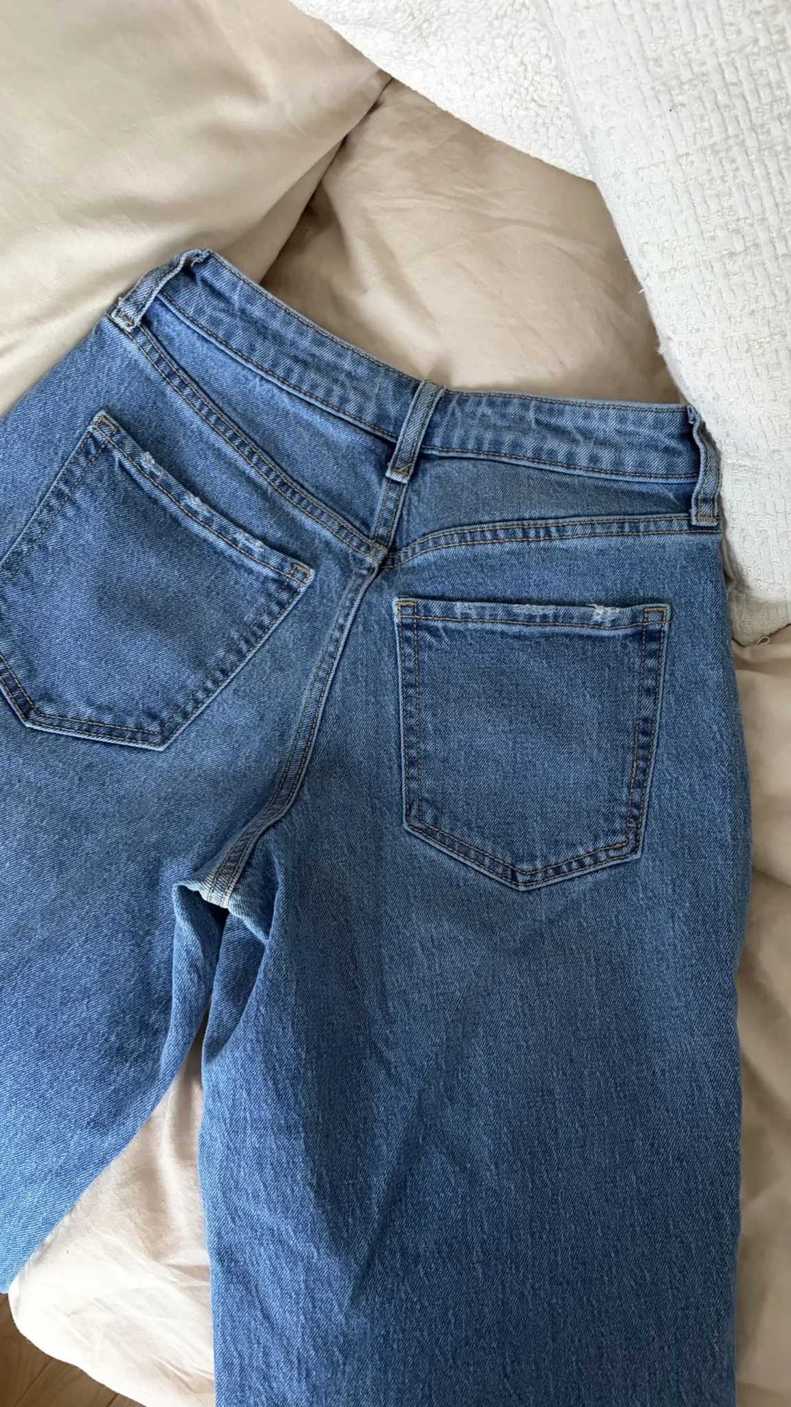 Image for Denim jambe droite à fente