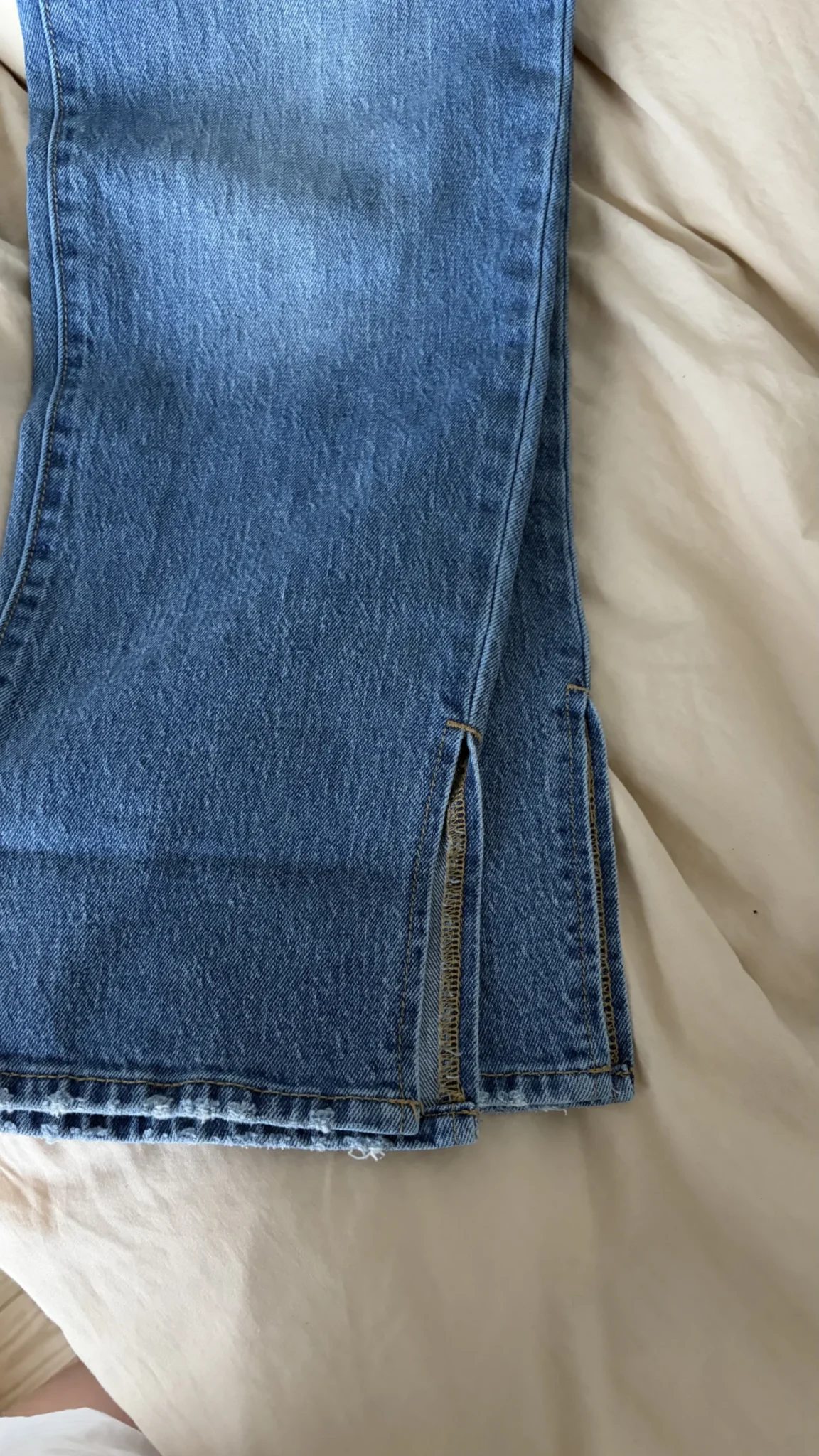 Image for Denim jambe droite à fente