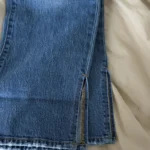 Thumbnail for Denim jambe droite à fente