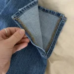 Thumbnail for Denim jambe droite à fente