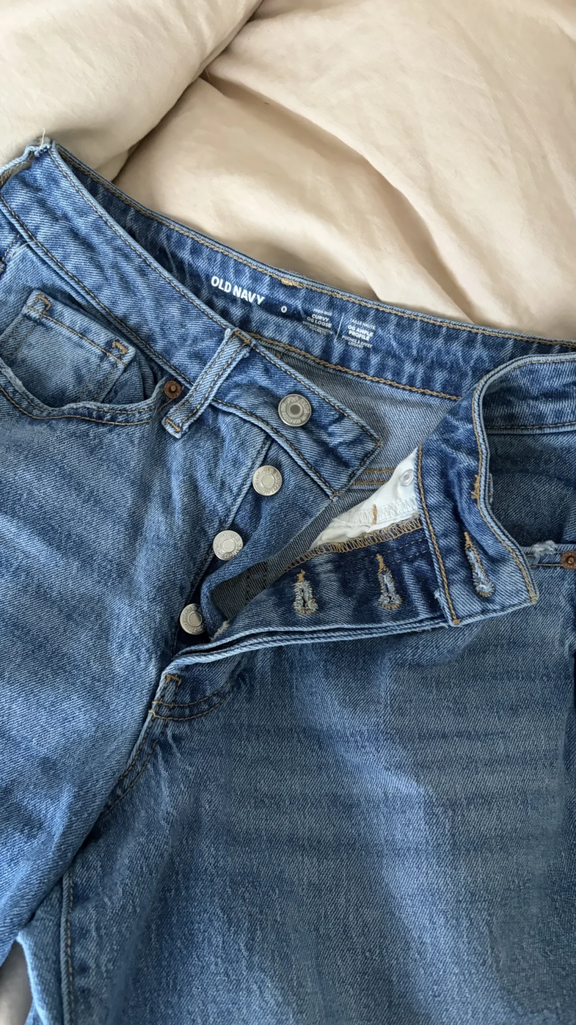 Image for Denim jambe droite à fente