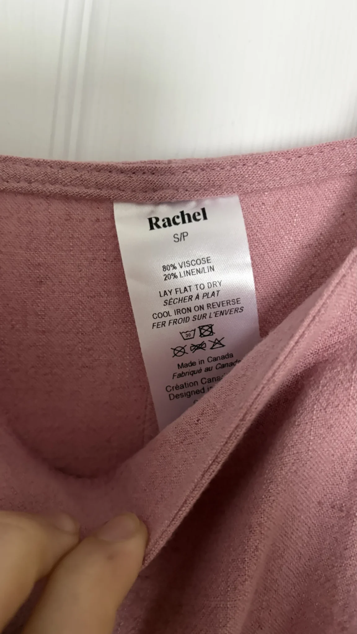 Image for Robe rose en lin