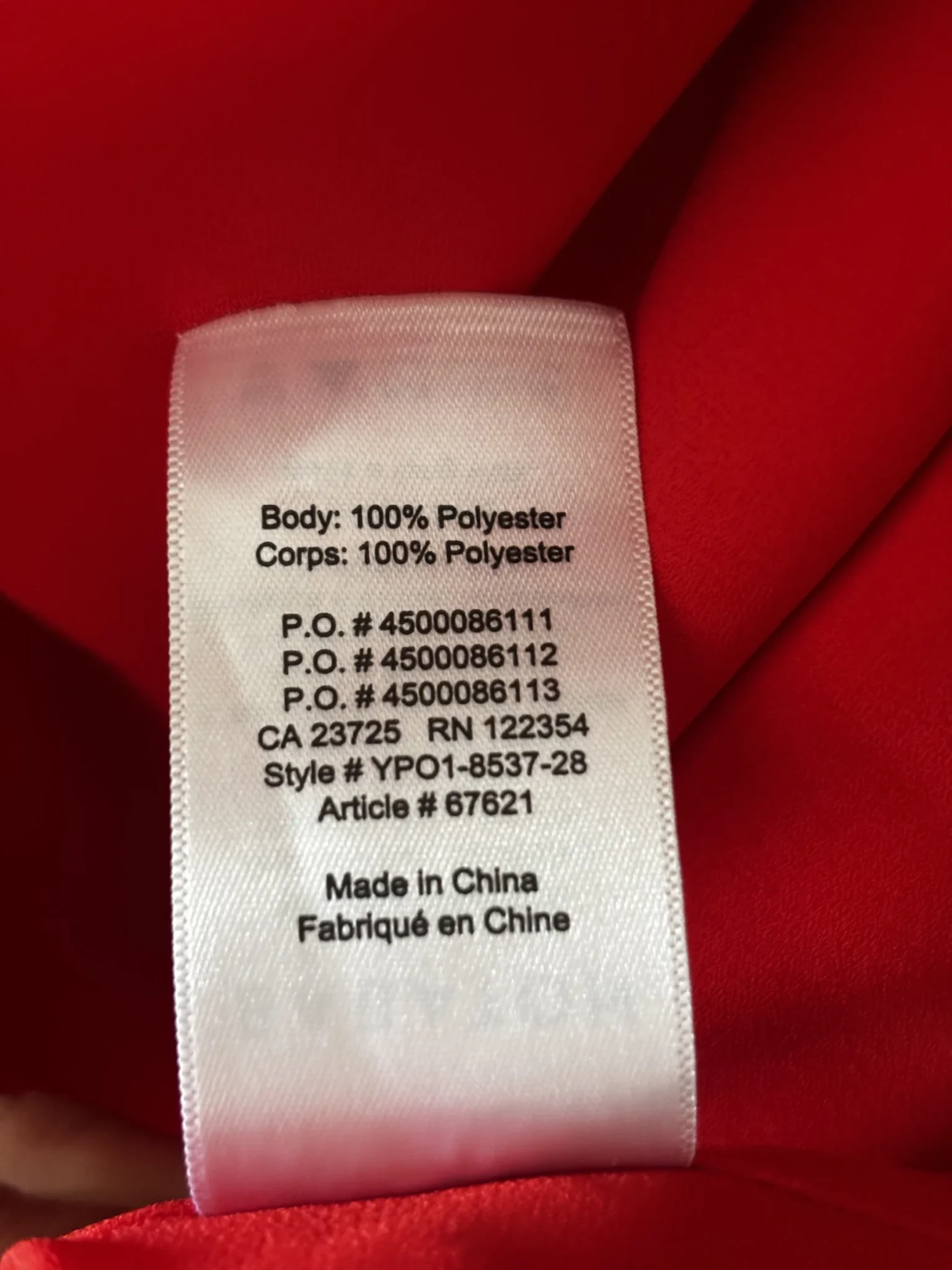 Image for ♥️Robe rouge écarlate BABATON