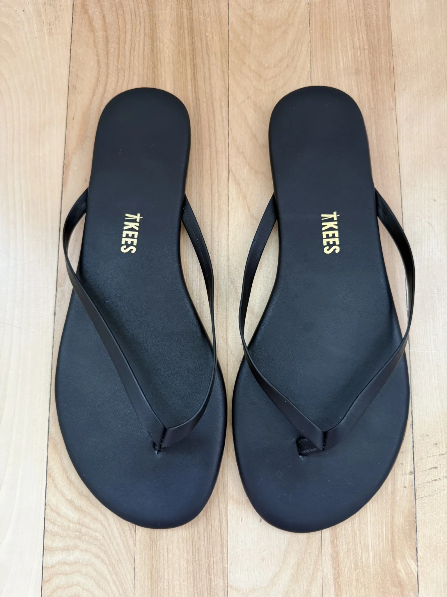Featured image for TKEES Black Minimalist Leather Lily Sandales