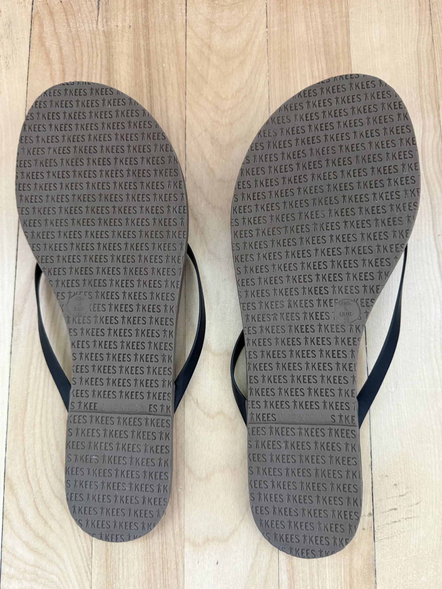Image for TKEES Black Minimalist Leather Lily Sandales