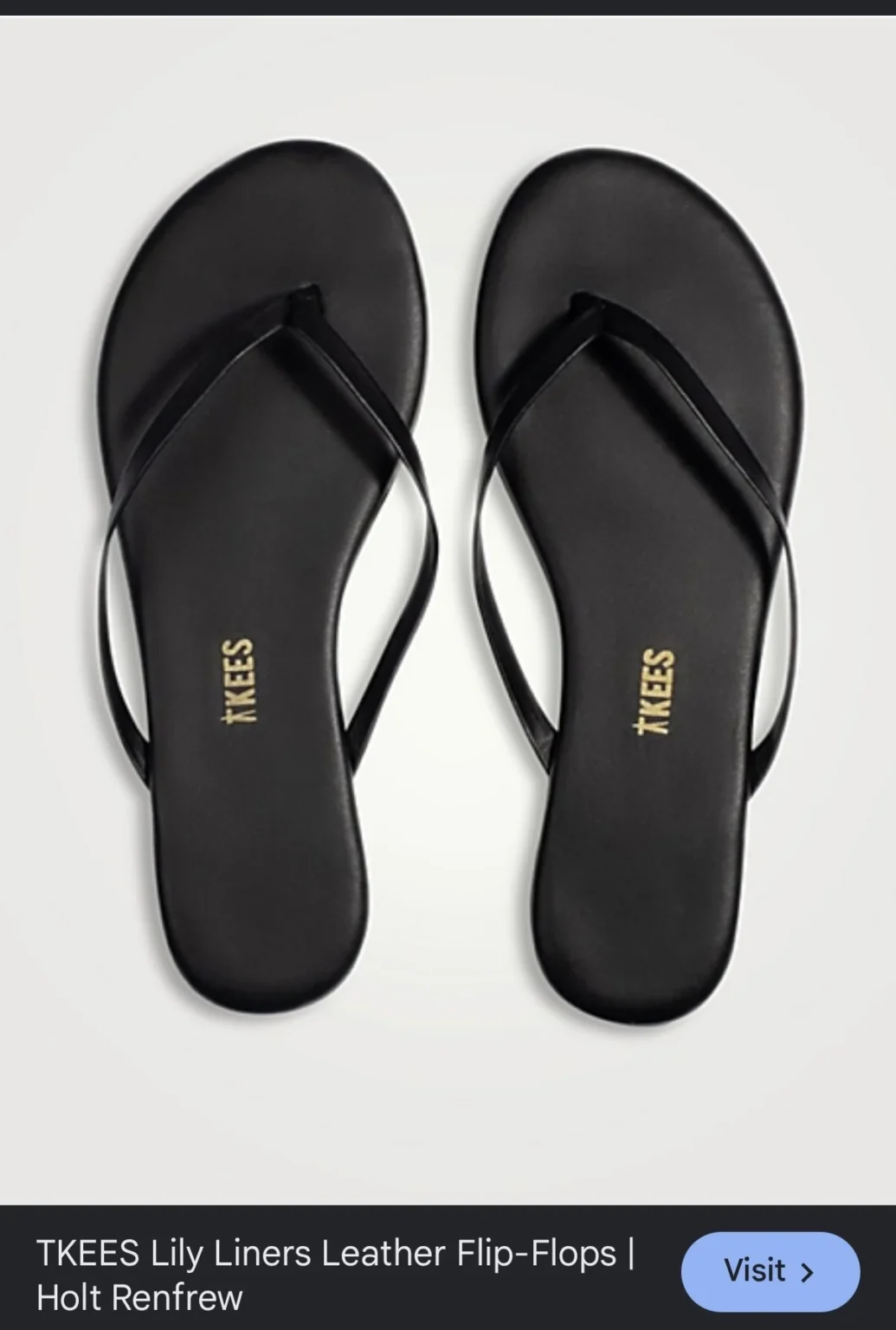 Image for TKEES Black Minimalist Leather Lily Sandales