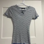 Featured thumbnail for Haut baby blue fleurie