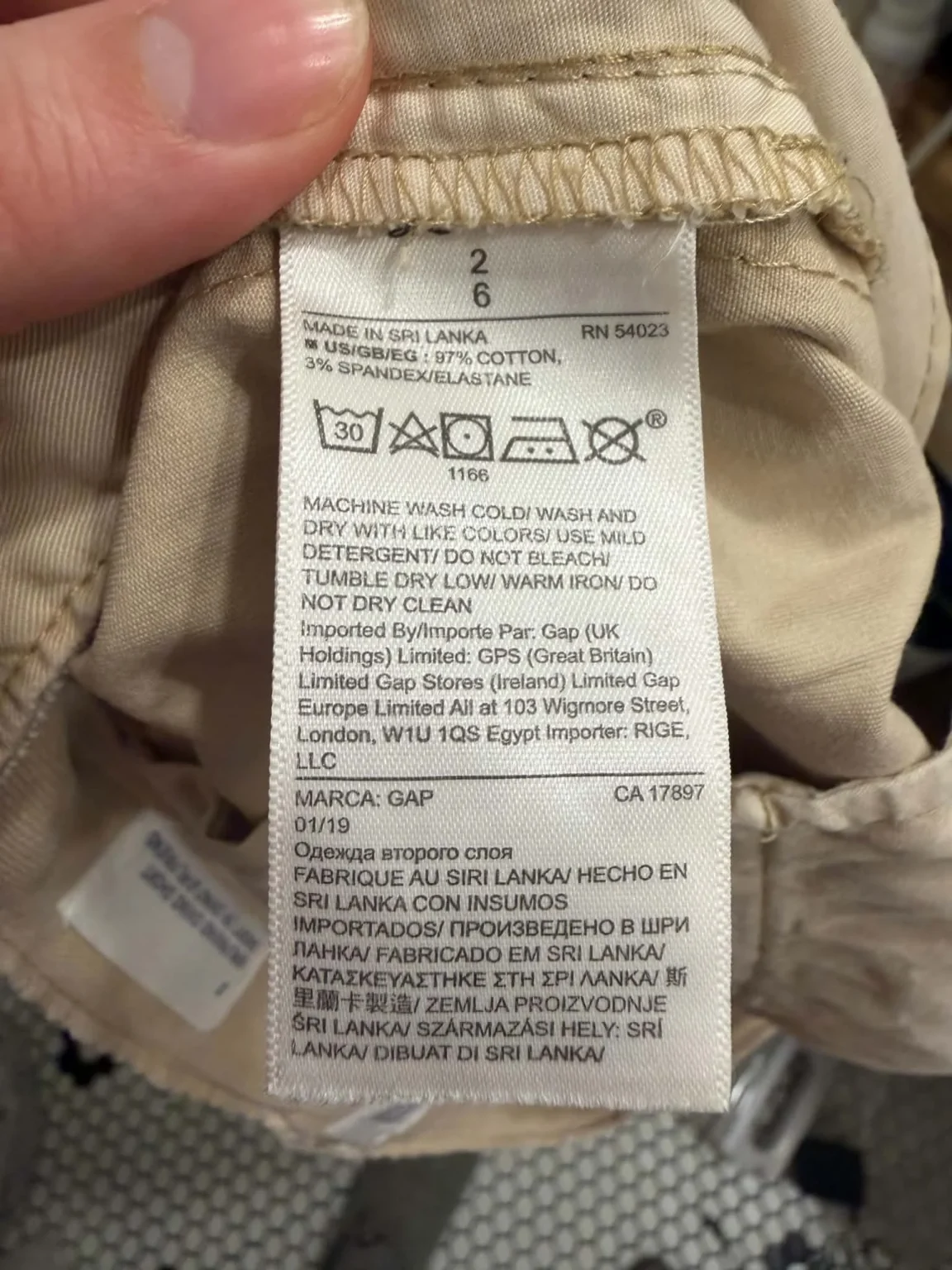 Image for Pantalon Chino Beige GAP