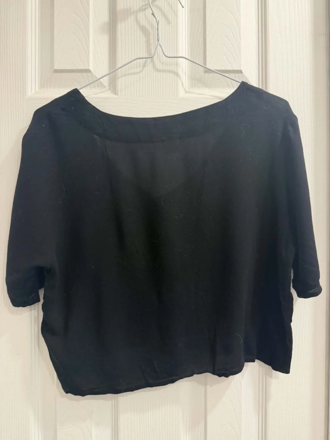 Image for Chemise crop manche courte noir